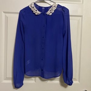 Royal Blue Blouse